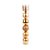 Bola de Natal em Tubo - Ouro - 7cm  - 6 unidades - Cromus - Rizzo - Imagem 1