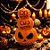 Enfeite Decorativo de Halloween - Trio Abóbora Vela com Luz - 12cm - 1 unidade - Rizzo - Imagem 1