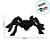 Enfeite Decorativo de Halloween - Aranha Preta P  - 1 unidade - Cromus - Rizzo - Imagem 2