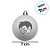 Bola de Natal Bordo e Marfim - Bruxinho - 7cm - 6 unidades - Rizzo - Imagem 2