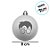 Bola de Natal Bordo e Marfim - Bruxinho - 8cm - 6 unidades - Rizzo - Imagem 2