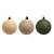 Bolas de Natal em Tubo - Marrom Mocha, Marfim e Verde Militar - 10cm - 6 unidades - Cromus - Rizzo - Imagem 1