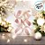 Bola de Natal de Veludo - Branco e Rose - 10cm  - 4 unidades - Cromus - Rizzo - Imagem 3