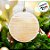 Bola de Natal Matte - Ouro e Branco - 10cm  - 4 unidades - Cromus - Rizzo - Imagem 3