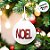 Bola de Natal Decorada - Noel Branco e Vermelho - 8cm  - 6 unidades - Cromus - Rizzo - Imagem 3