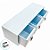 Mini Gaveteiro de Mesa 3 Gavetas - Azul Claro - 30x9x12cm - 1 unidade - Rizzo - Imagem 5