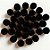 Pompom Decorativo Preto - 1,5cm - 100 unidades - Rizzo - Imagem 1
