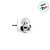 Enfeite Decorativo de Natal - Globo de Neve com Boneco de Neve Esquiando - 6cm  - 1 unidade - Cromus - Rizzo - Imagem 2
