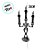 Candelabro de Halloween com Vela Led - Laranja - 35x9cm - 1 unidade - Rizzo - Rizzo - Imagem 2