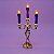 Candelabro de Halloween com Vela Led - Roxo - 35x9cm - 1 unidade - Rizzo - Rizzo - Imagem 1