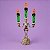 Candelabro de Halloween com Vela Led - Verde - 35x9cm - 1 unidade - Rizzo - Rizzo - Imagem 1