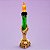 Castiçal de Halloween com Vela Led - Verde - 18x6cm - 1 unidade - Rizzo - Rizzo - Imagem 1