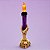Castiçal de Halloween com Vela Led - Roxo- 18x6cm - 1 unidade - Rizzo - Rizzo - Imagem 1
