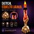Enfeite Decorativo de Halloween Com Luz - Castiçal Esqueleto Laranja - 20,5x6x6cm - 1 unidade - Rizzo - Rizzo - Imagem 2