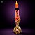 Enfeite Decorativo de Halloween Com Luz - Castiçal Esqueleto Laranja - 20,5x6x6cm - 1 unidade - Rizzo - Rizzo - Imagem 1