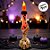 Enfeite Decorativo de Halloween Com Luz - Castiçal Esqueleto Laranja - 20,5x6x6cm - 1 unidade - Rizzo - Rizzo - Imagem 5