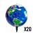 Balão de Festa Microfoil 22'' 55cm - Planeta Terra - 20 unidades - Rizzo - Imagem 1
