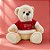 Urso de Pelúcia Branco Feliz Natal - 23cm - 1 unidade - Rizzo - Imagem 1