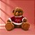 Urso de Pelúcia Marrom Feliz Natal - 23cm - 1 unidade - Rizzo - Imagem 1