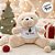Urso de Pelúcia com Camiseta - Feliz Natal - 28cm - 1 unidade - Rizzo - Imagem 5