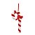 Enfeite de Pendurar Candy Cane - Vermelho, Branco - 33cm - 1 unidade - Cromus - Rizzo - Imagem 1