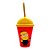Copo com Tampa e Canudo - Minions Bravo e Tranquilo - 280ml - 1 unidade - Plasútil - Rizzo - Imagem 1