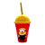 Copo com Tampa e Canudo - Minions Pensando e Rindo - 280ml - 1 unidade - Plasútil - Rizzo - Imagem 3