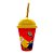 Copo com Tampa e Canudo - Minions Deitado e Forte - 280ml - 1 unidade - Plasútil - Rizzo - Imagem 1