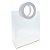 Sacola Transparente Fosca PVC com Alça Redonda de Couro Branco - 27x23x11cm - 10 unidades - Rizzo - Imagem 2
