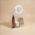 Sacola Transparente Fosca PVC com Alça Redonda de Couro Branco - 18,5x16x8cm - 1 unidade - Rizzo - Imagem 1
