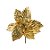 Poinsétia Decorativa - Mostarda com Glitter Dourado - 25cm - 1 unidade - Cromus - Rizzo - Imagem 1