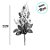 Galho Decorativo de Natal - Frutinhas Brancas com Pinha Nevada - 35cm - 1 unidade - Cromus - Rizzo - Imagem 2