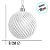 Bola de Natal - Creme com Listras Douradas - 8cm - 6 unidades - Cromus - Rizzo - Imagem 2