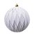 Bola de Natal - Decorada Branco com Dourado - 10cm - 4 unidades - Cromus - Rizzo - Imagem 4