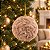 Bola de Natal - Peluciada Marrom Claro - 10cm - 4 unidades - Cromus - Rizzo - Imagem 1