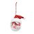 Bola de Natal - Gorro Papai Noel e Neve - 8cm - 4 unidades - Cromus - Rizzo - Imagem 1
