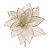 Poinsétia Decorativa - Nude com Glitter Champagne- 25cm - 1 unidade - Cromus - Rizzo - Imagem 1