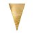 Cone para Festa - Ouro - 18x30cm - 1 unidade - Cromus - Rizzo - Imagem 1