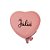 Mini Porta Joias Coração Personalizado - Nome com Borboleta - Rosa - 1 unidade - Rizzo - Imagem 1