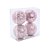 Bola de Natal Glitter e Paete - Rose Gold - 10cm - 4 unidades - Cromus - Rizzo - Imagem 1