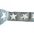 Fita Decorativa Aramada Jeans com Estrela Branca - 6,3cm x 91,4m - 1 unidade - Rizzo - Imagem 1