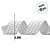 Fita Decorativa Aramada Pied de Poule Bege - 6,3cm x 91,4m - 1 unidade - Cromus - Rizzo - Imagem 2