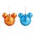 Kit Bolas de Natal Mickey Azul e Laranja - 10cm - 2 unidades - Disney Original - Rizzo - Imagem 1