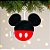 Enfeite Para Pendurar - Decoração de Natal - Pelúcia Mickey - 8cm - 1 unidade - Disney Original - Rizzo - Imagem 1