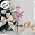 Galho Decorativo - Folhas, Frutas com Glitter Rosa - 52cm - 1 unidade - Cromus - Rizzo - Imagem 1