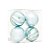 Bola de Natal - Lisas/Gosmos Azul - 10cm - 4 unidades - Cromus - Rizzo - Imagem 1