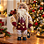 Papai Noel Decorativo Em Pé Com Presente - Bege e Vinho - 30cm - 1 unidade - Rizzo - Imagem 1