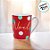 Caneca de Cerâmica Noel - Vermelho/Verde/Branco - 440ml - 1 unidade - Cromus - Rizzo - Imagem 3