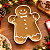 Bandeja Decorativa - Biscoito Gingerbread - Ocre e Branco - 20x15cm - 1 unidade - Só Boleiras - Rizzo - Imagem 1
