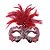 Máscara De Carnaval Com Plumas e Glitter - Vermelho - 1 unidade - Cromus - Rizzo - Imagem 1